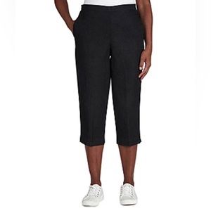 Alfred Dunner Classic Fit Capri Pants - Black - Size 14P